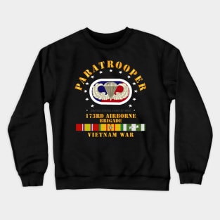 173rd Airborne Bde Oval w Paratrooper w VN SVC Crewneck Sweatshirt